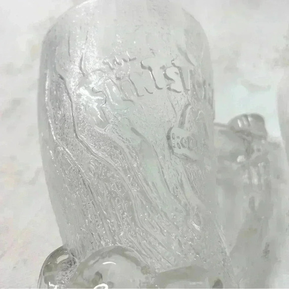 Flintstones 3 Mammoth Mugs Clear Embossed Glass 1993 McDonald's 4.5" Vintage - Picture 5 of 5